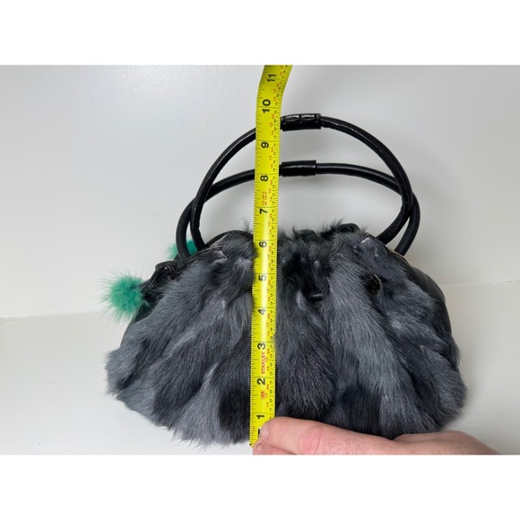 Kate Spade New York Fox Fur Trim Leather Drawstring Bucket Bag - Picture 14 of 14